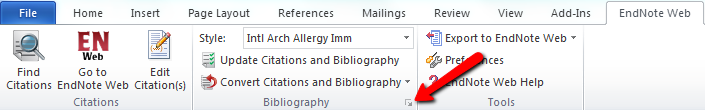 Word Bibliography screenshot