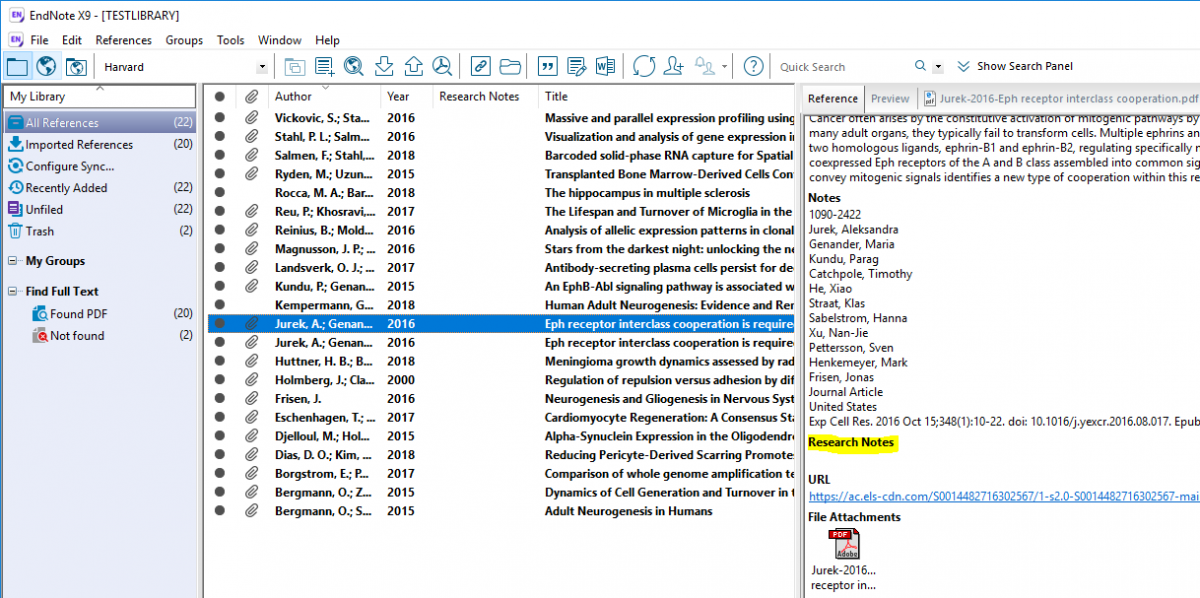 endnote toolbar in word 2016