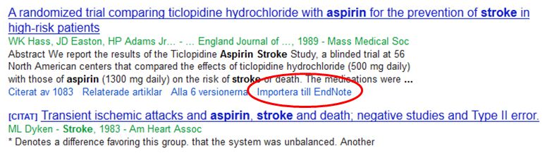 Search in Google Scholar screenshot