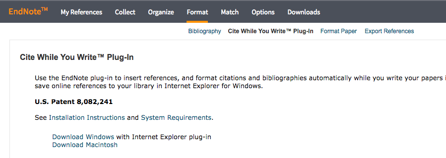 Cite While You Write Plug-In screenshot