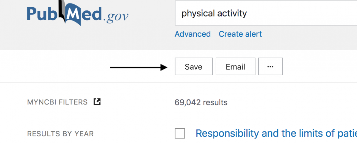 Manage references in Pubmed with the Save button.