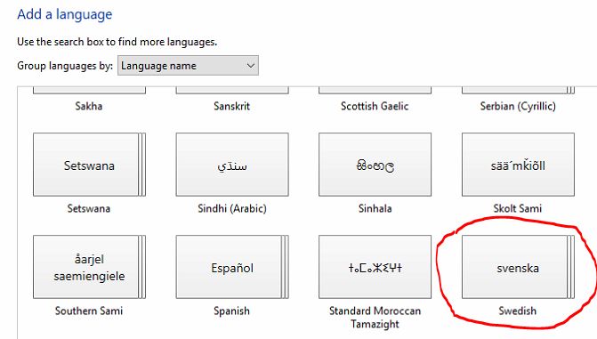 Byte av tangetbordsspråk