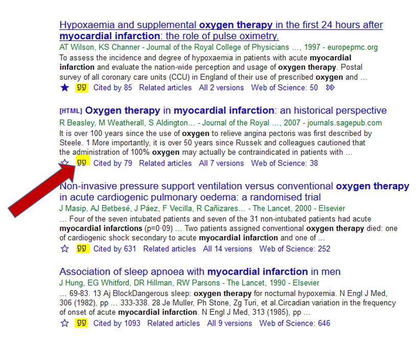 Google Scholar skärmdump