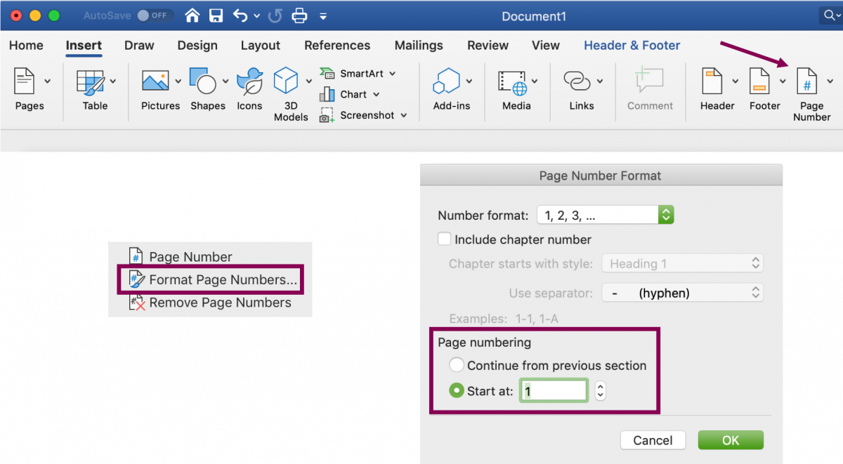 rearrange pages in word 2016 for mac