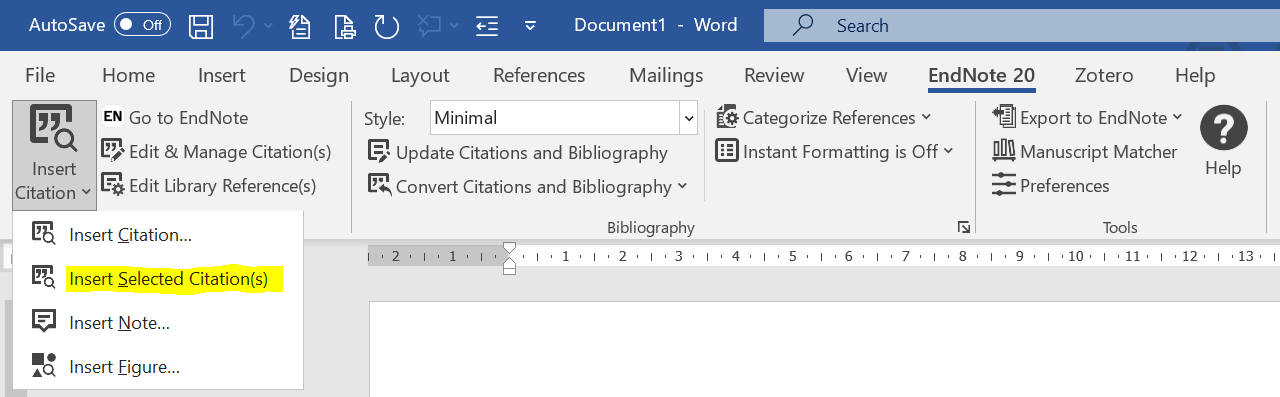 How To Use Endnote 20 In Word Mac