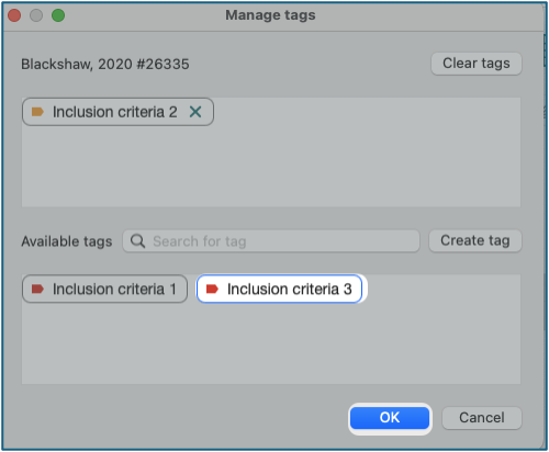 choose a tag in endnote 21 screenshot