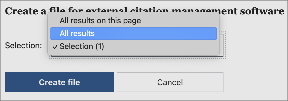 Export all results from PubMed to endnote 21