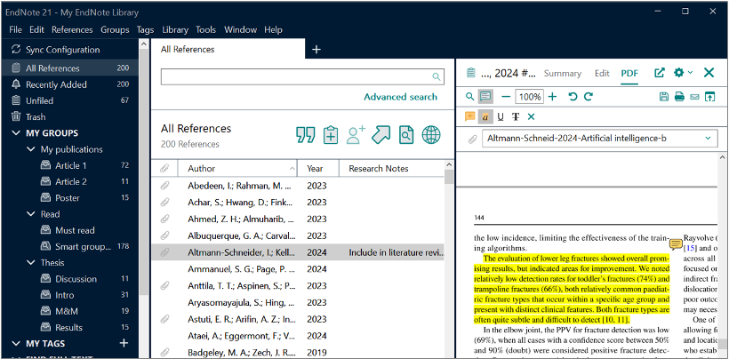 Endnote View and Annotate an attached PDF