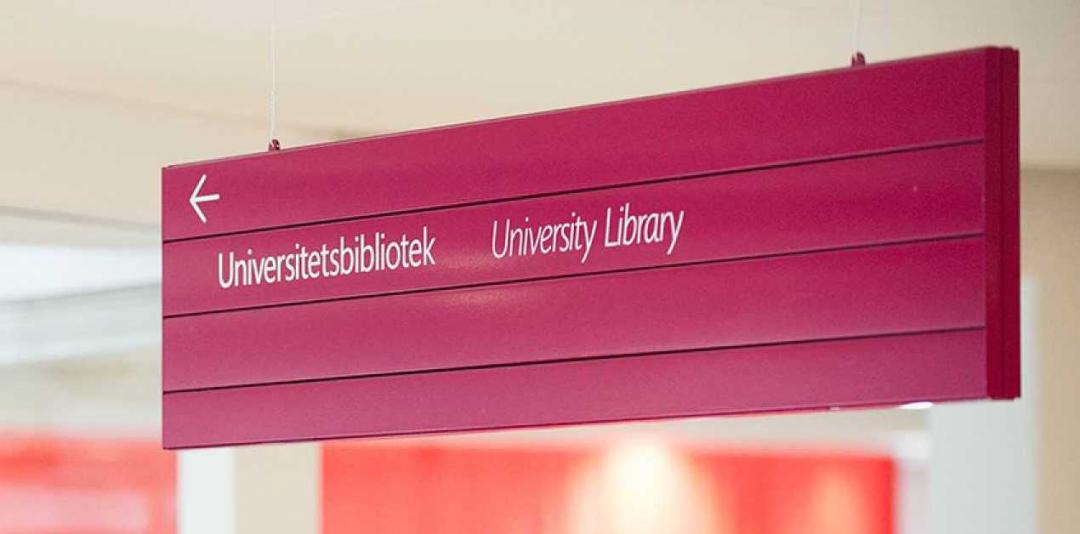 A sign that says University Library