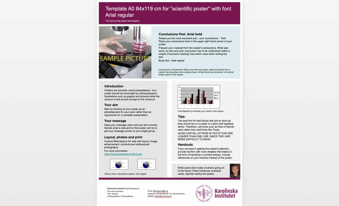 Vertical poster template for PowerPoint