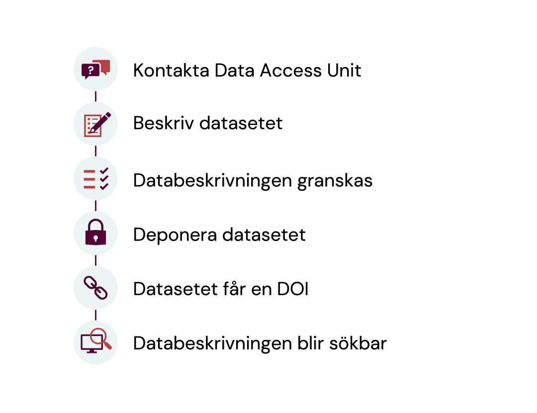 Flödesdiagram över process för att publicera data via KIDR.